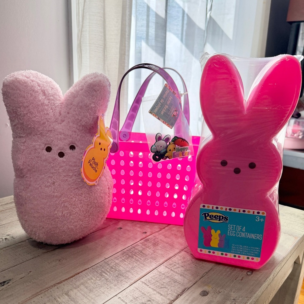 NWT - LIMITED EDITION PEEPS PINK Set - with 4 Nesting Peeps, Plush & Tote - Picture 12 of 12